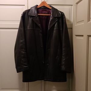 Brooks Brothers - Men's - long leather jacket-S